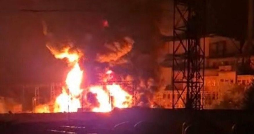 Русские ударили по ТЭЦ в Краматорске, начался сильный пожар