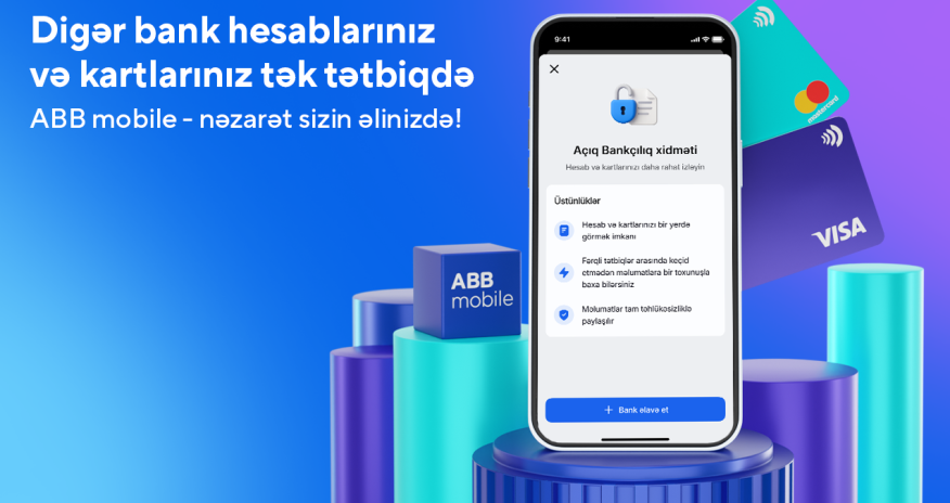 Bankçılıqda yeni dövr: bütün hesab məlumatlarıeyni tətbiqdə!