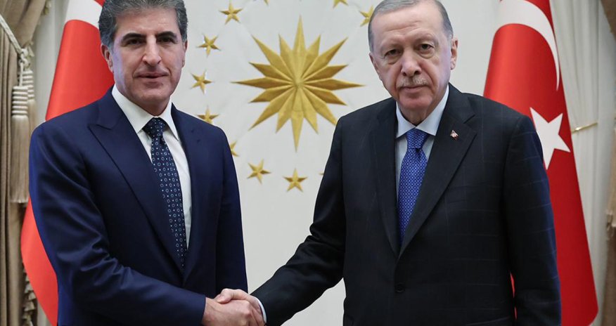 Ərdoğan İraq Kürdüstan Regionunun başçısını qəbul edib