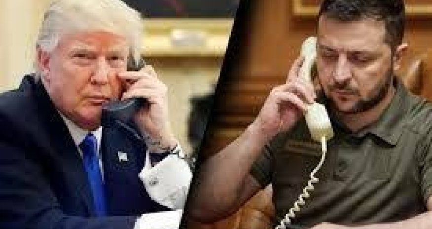 Зеленский разговаривает с Трампом