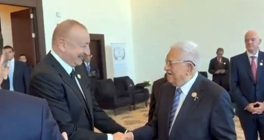 Azərbaycan Prezidenti Mahmud Abbasla görüşüb