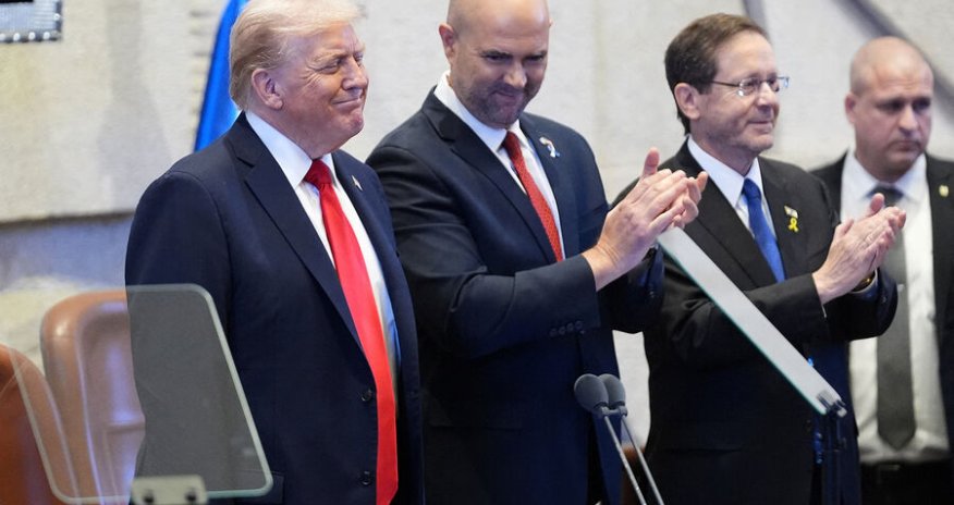 Депутата вывели после того, как он прервал речь Трампа в Кнессете