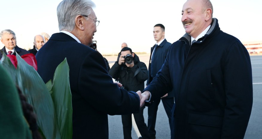 Azerbaijan&rsquo;s Aliyev arrives in Kazakhstan for state visit