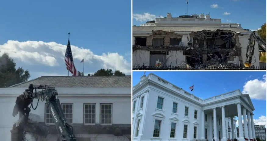Trump begins demolition of White House East Wing to build new ballroom