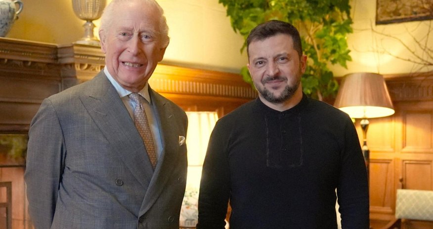 Zelenski Böyük Britaniya kralı ilə Ukraynadakı vəziyyəti müzakirə edib