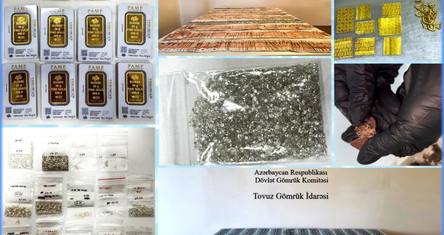 Ölkəyə gətirilməyə cəhd edilən 1295-dən çox qiymətli daş aşkarlanıb