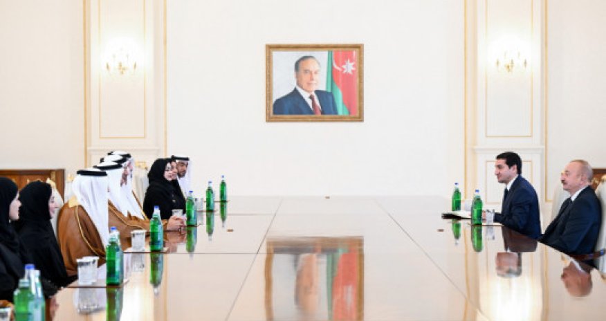 Prezident Birləşmiş Ərəb Əmirlikləri Federal Milli Şurasının sədrini qəbul edib