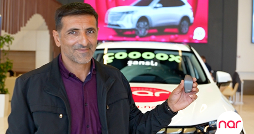&ldquo;Nar&rdquo;ın &ldquo;Çoox Şanslı&rdquo; lotereyasının ilk avtomobil qalibi sükan arxasında!