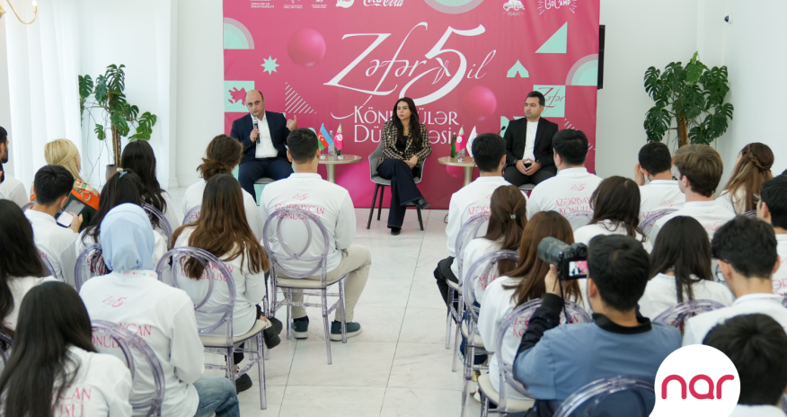 &ldquo;Nar&rdquo; Zəfərin 5 illiyini könüllü gənclərə özəl silsilə tədbirlərlə qeyd etdi
