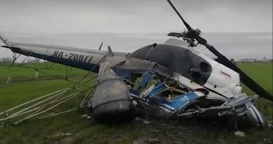 Dağıstanda helikopter qəzaya uğrayıb- Ölənlər var