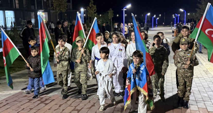 Füzulidə Zəfər Gününə həsr olunmuş tədbirlər atəşfəşanlıqla başa çatıb