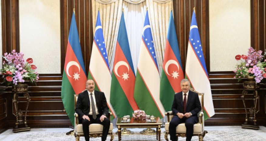 Azərbaycan və Özbəkistan prezidentlərinin təkbətək görüşü olub