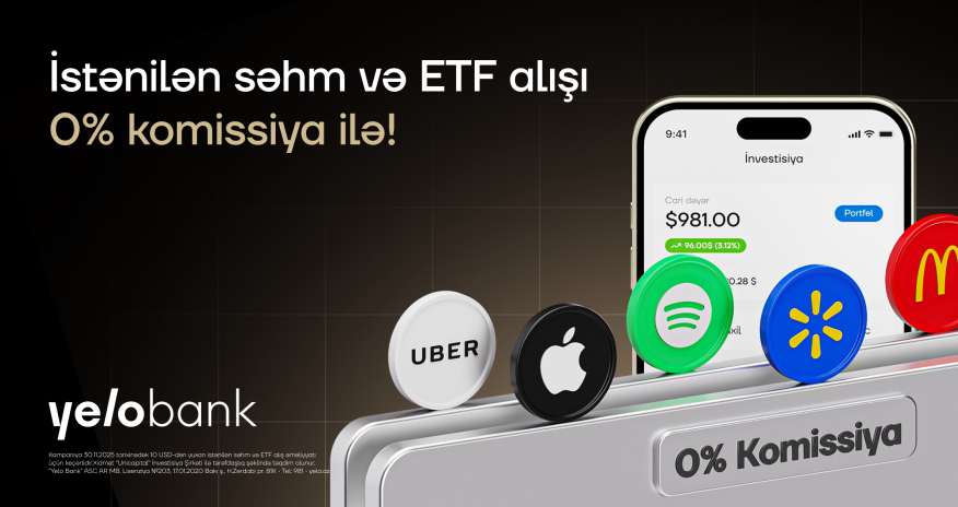 "Qara cümə" münasibətilə Yelo invest-də komissiyasız alış kampaniyası!