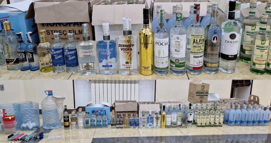 
Şəmkirdə mağazada 128 litrə yaxın saxta araq aşkarlanıb