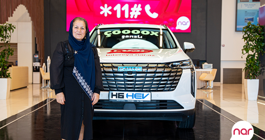 "Nar&rdquo;ın həyəcan dolu lotereyasının növbəti qalibi yeni avtomobilinin açarlarını təhvil ald