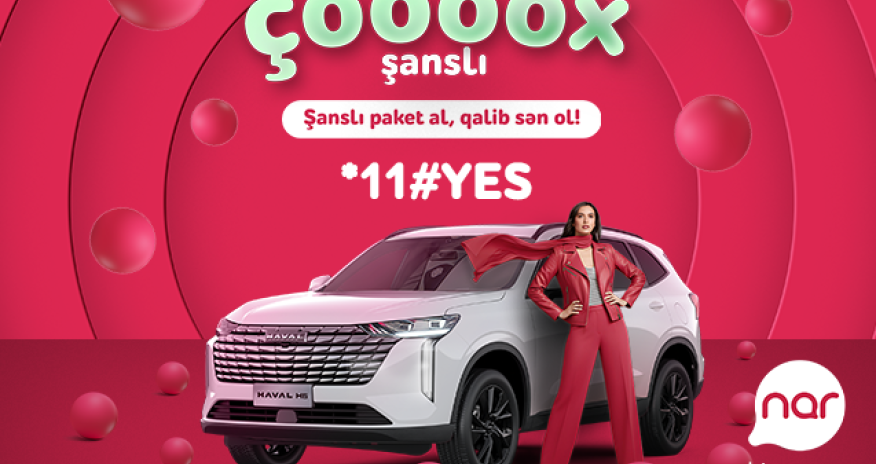 Win an exceptional car from Nar this evening with just 1 AZN!