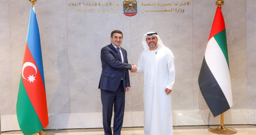 Fərid Əhmədov BƏƏ-nin ədliyyə naziri ilə görüşüb