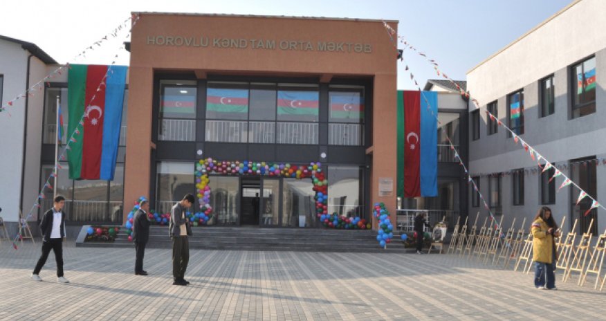 Horovlu kənd tam orta məktəbi fəaliyyətə başlayıb