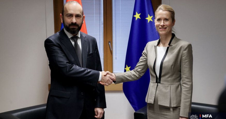 Ararat Mirzoyan Brüsseldə Kaya Kallasla görüşüb