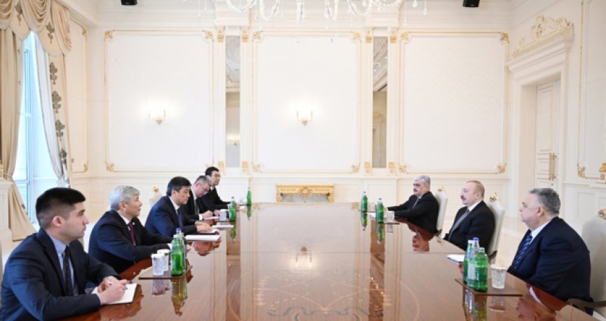 Prezident İlham Əliyev Qırğızıstan nümayəndə heyətini qəbul edib