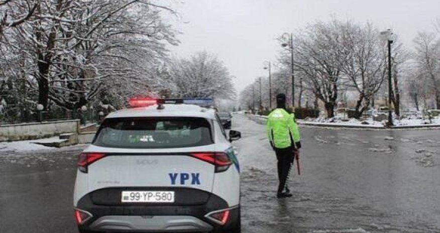 DYP qarlı hava şəraiti ilə əlaqədar sürücülərə müraciət edib