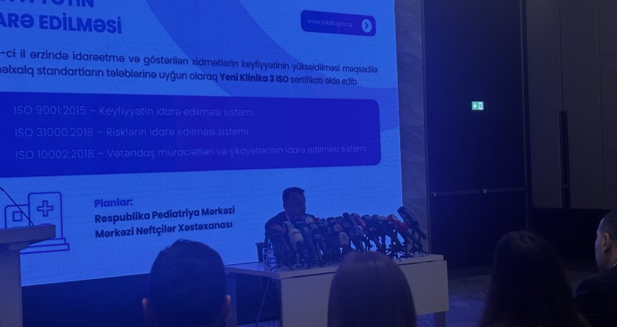 Bir neçə dövlət tibb müəssisəsi ISO sertifikatları alacaq