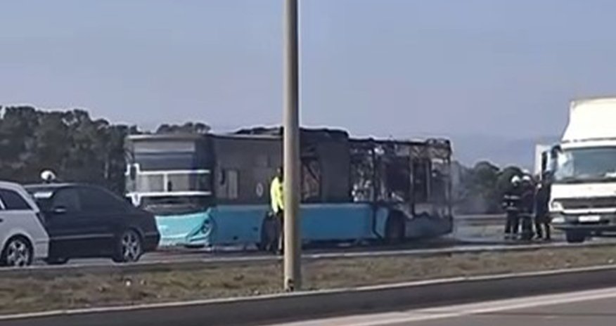 Abşeronda avtobusda yanğın baş verib, xəsarət alan yoxdur