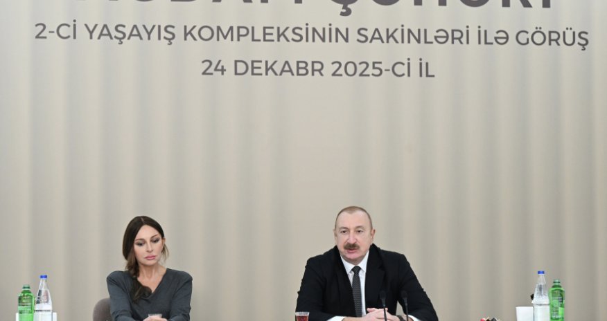 Əliyev və Mehriban Əliyeva Ağdamda 2-ci yaşayış kompleksinin açılışında iştirak ediblər