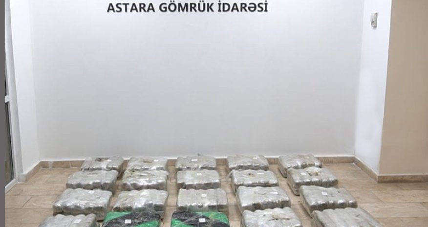 Astara Gömrüyündə İrandan Rusiyaya tranzit edilən yükdə 148 kiloqramdan çox narkotik aşkarlanıb