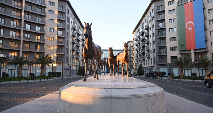 President Ilham Aliyev visits Baku White City