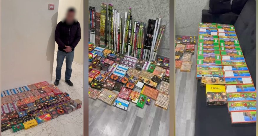 Sabunçuda 803 qutu pirotexniki vasitəni gizli şəkildə satmaq istəyən şəxs saxlanılıb