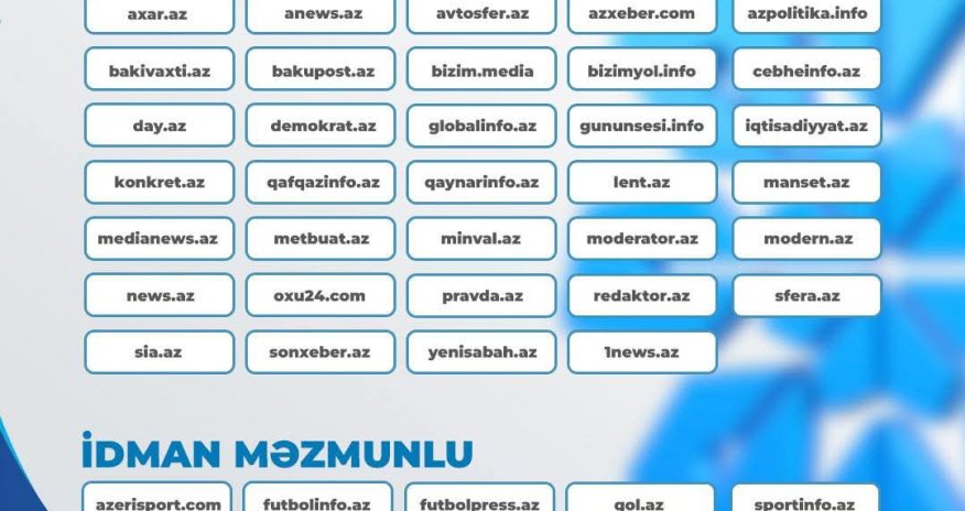 Onlayn və çap media subyektlərinə dəstək müsabiqəsinin nəticələri açıqlanıb