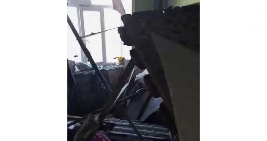 Şabranda mənzilin tavanı çöküb, xəsarət alanlar var