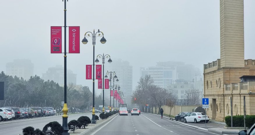 Azərbaycanda bir sıra bölgələrdə dumanlı hava müşahidə olunur
