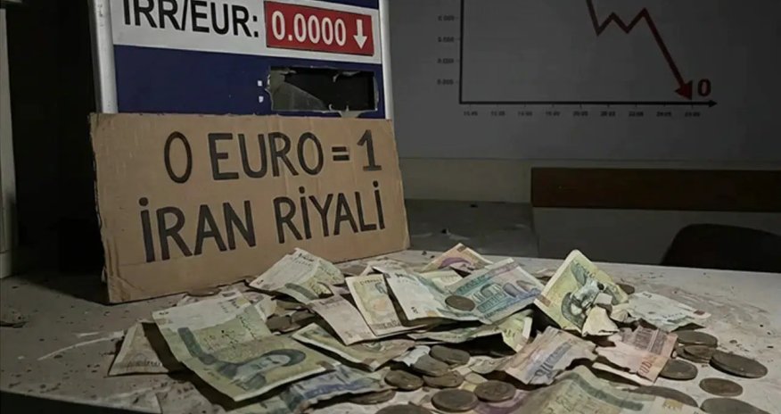 İran riyalı dəyərini itirib, ekranlarda &ldquo;0,00&rdquo; görünür