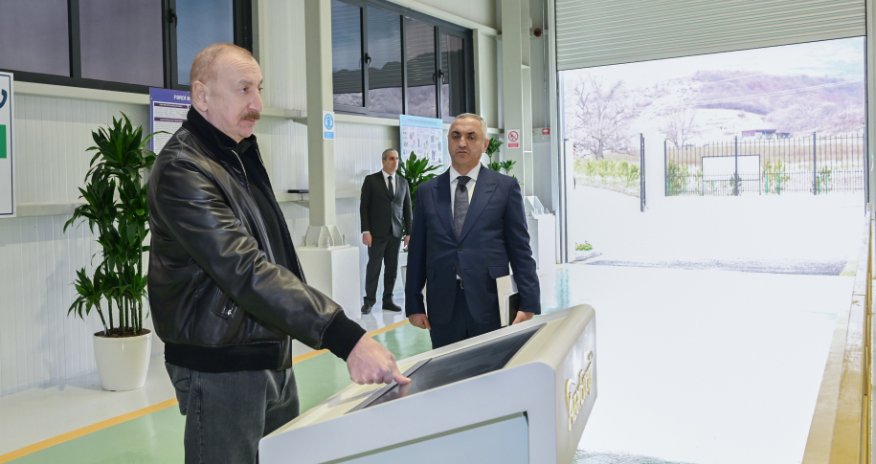 Əliyev&ldquo;Qozlukörpü&rdquo; Su Elektrik Stansiyasının açılışında iştirak edib
