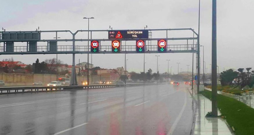 Bu yolda sürət həddi endirilib