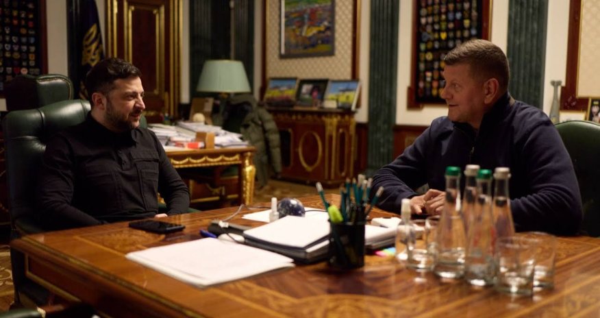 Zelenski Zalujnı ilə görüşüb