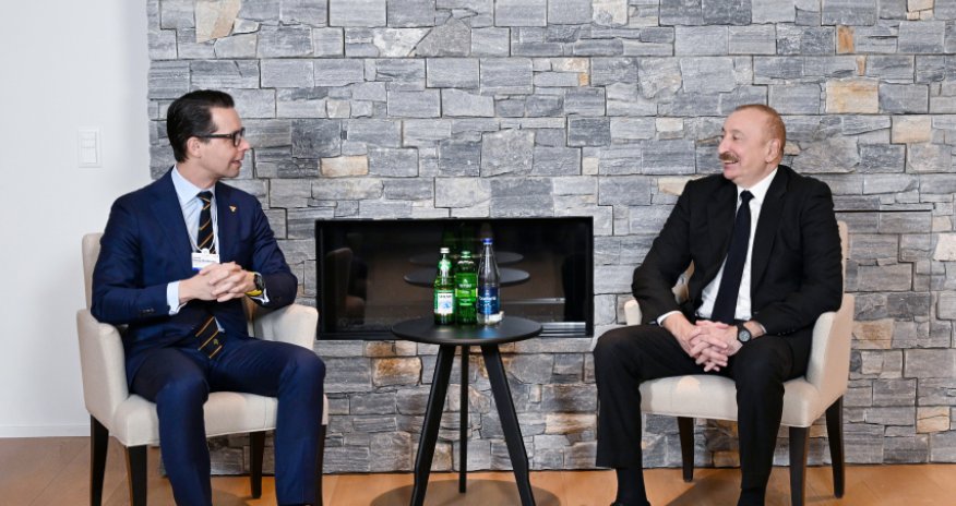 Prezident Davosda görüşlər keçirib - Yenilənib