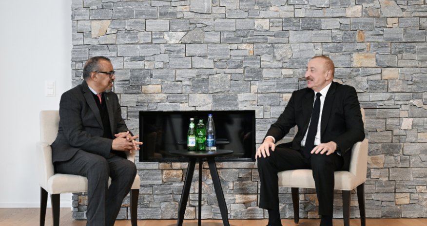 В Давосе Ильхам Алиев встретился с генеральным директором Всемирной организации здравоохранения