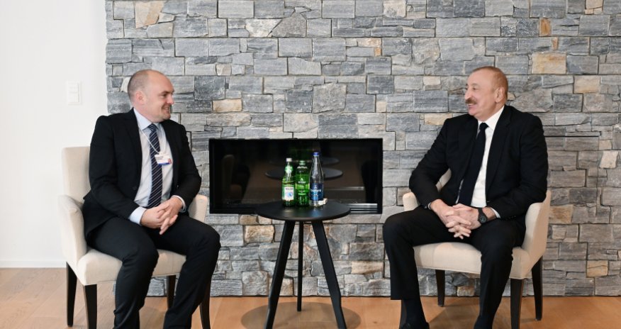 Ильхам Алиев встретился в Давосе со старшим вице-президентом компании Vestas Wind Systems