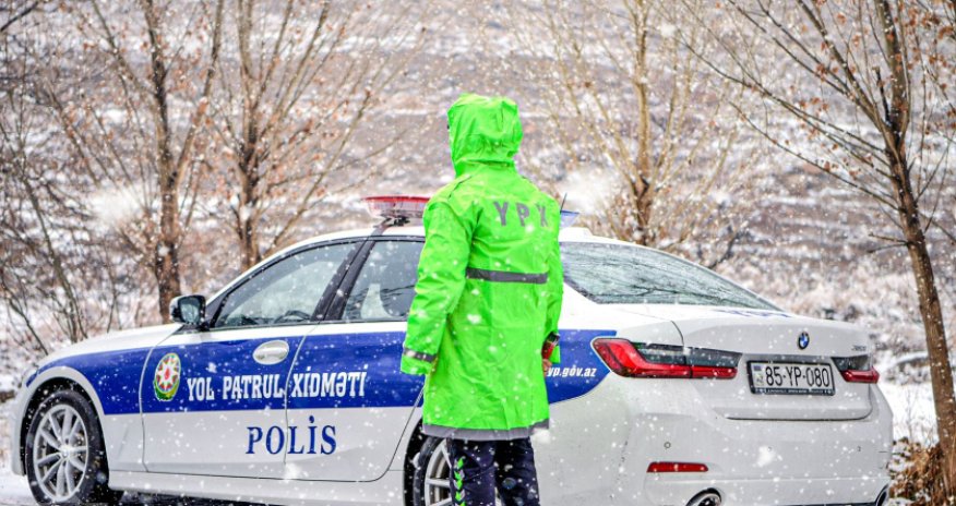 Naxçıvanda qarlı hava ilə bağlı sürücülərə və piyadalara xəbərdarlıq edilib