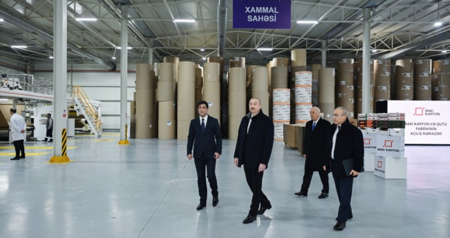 
Karton və qutu taralarının istehsalı müəssisəsininaçılışı olub