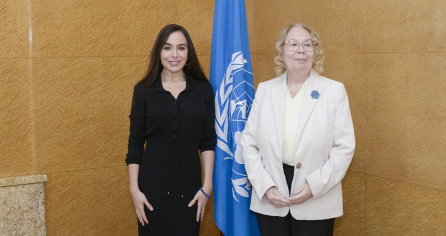 Leyla Əliyeva BMT-nin Cenevrədəki ofisinin baş direktoru ilə görüşüb