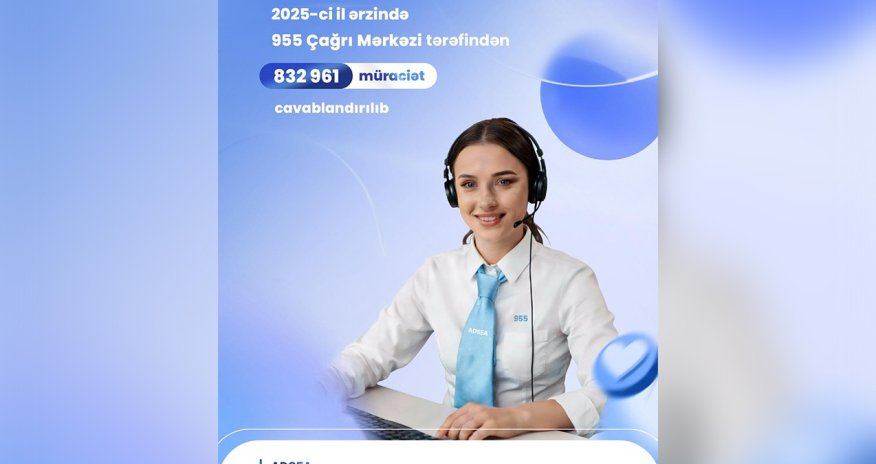Ötən il ADSEA-nın Çağrı Mərkəzi tərəfindən 832 961 zəng cavablandırılıb