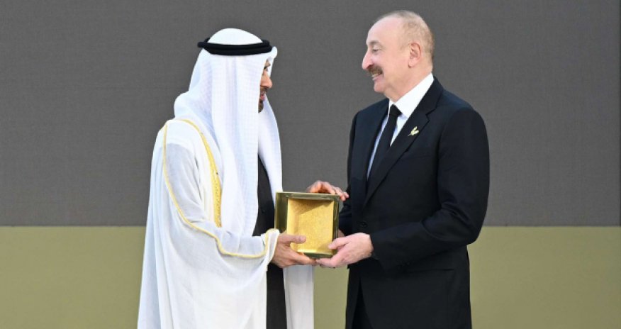 İlham Əliyevə "Zayed İnsan Qardaşlığı Mükafatı" təqdim olunub - Yenilənib
