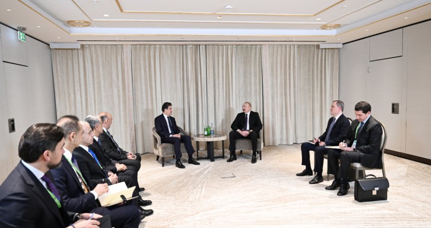 Prezident Bərzani ilə görüşüb