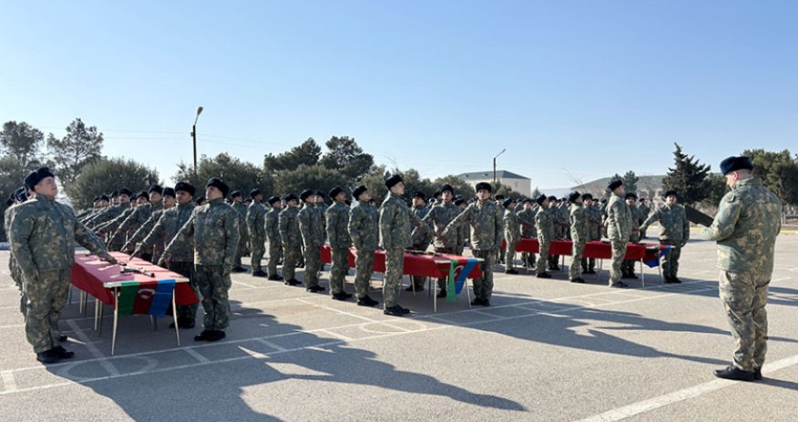 Azərbaycan Ordusunda andiçmə mərasimləri keçirilib - Video