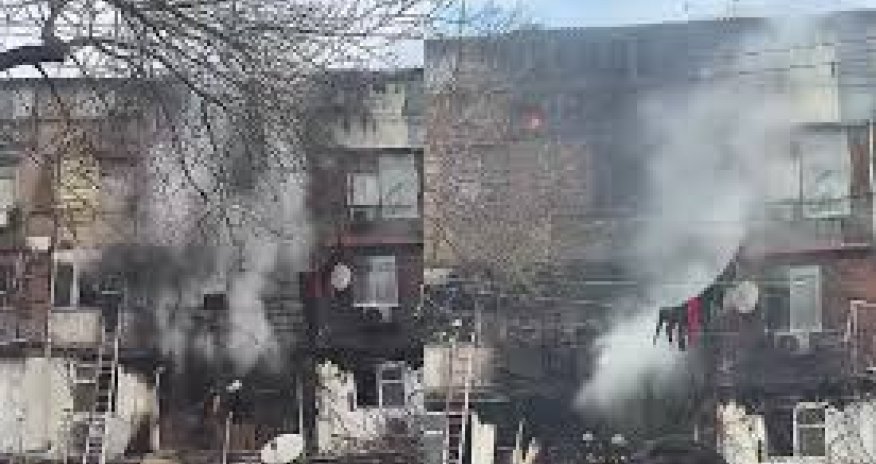 Bakıda bina yanıb, sakinlər təxliyyə edilib