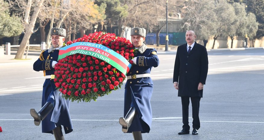 Əliyev Xocalı Soyqırımı Memorialının açılışında iştirak edib
